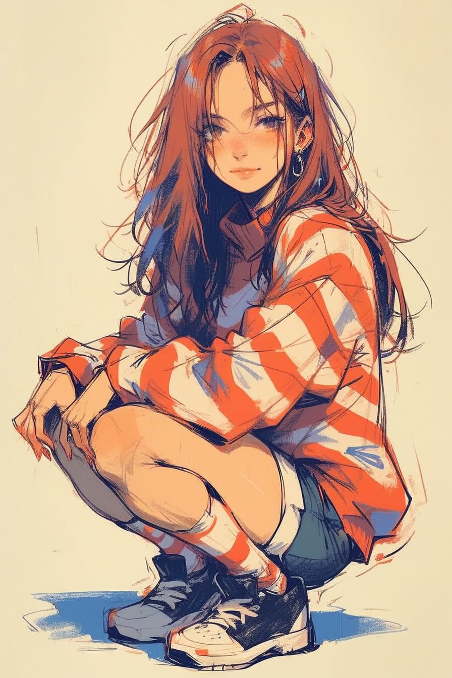 Sketch-style AI character from the Channel AI public image feed