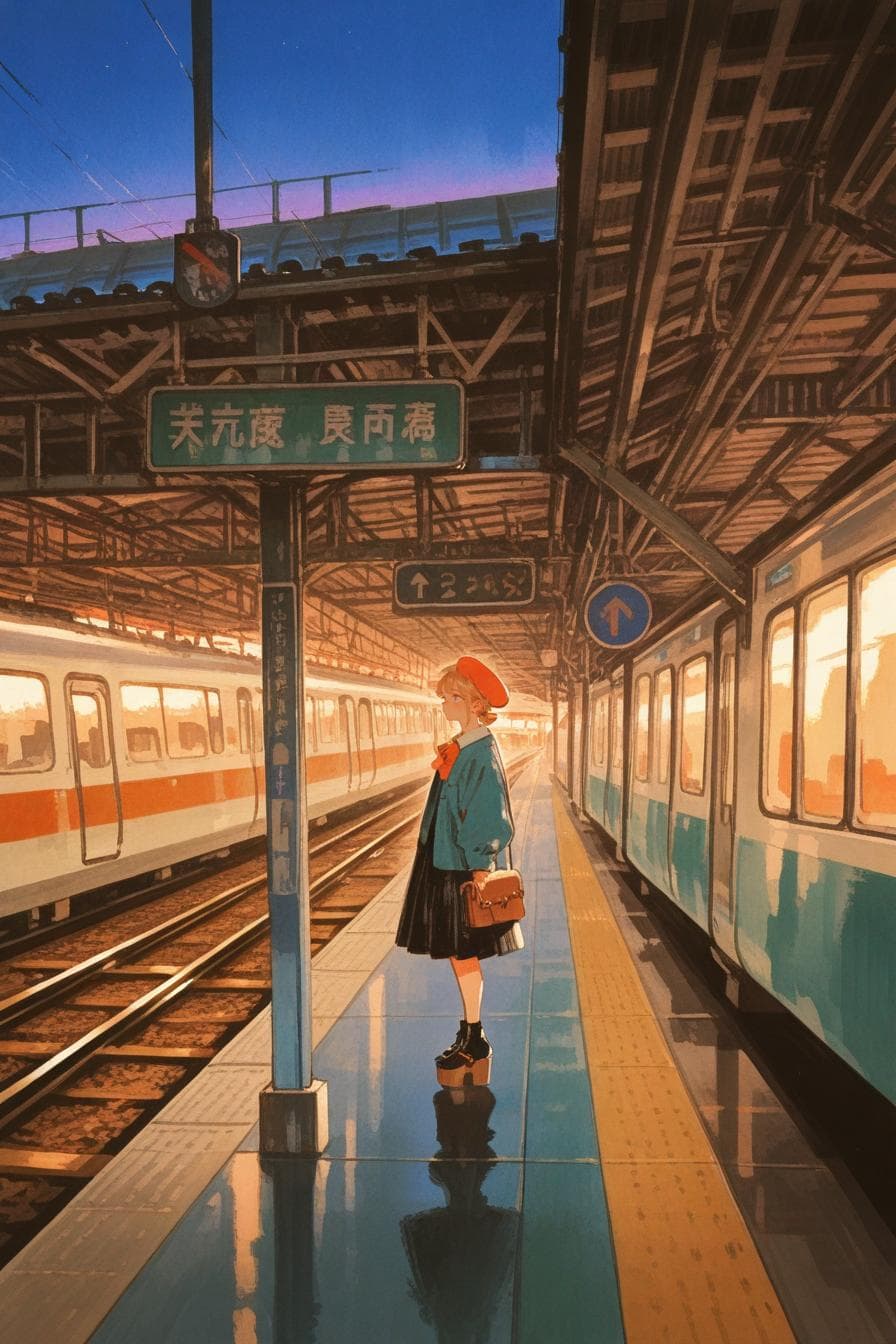 Watercolor-style character scene from the Channel AI public image feed
